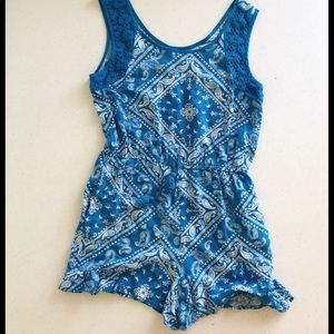 Blue kids summer romper